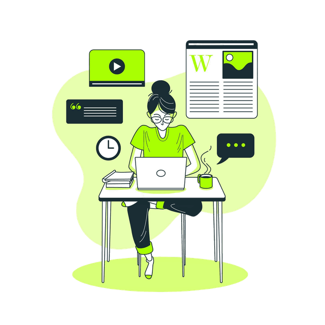 Una donna che scrive al pc portatile